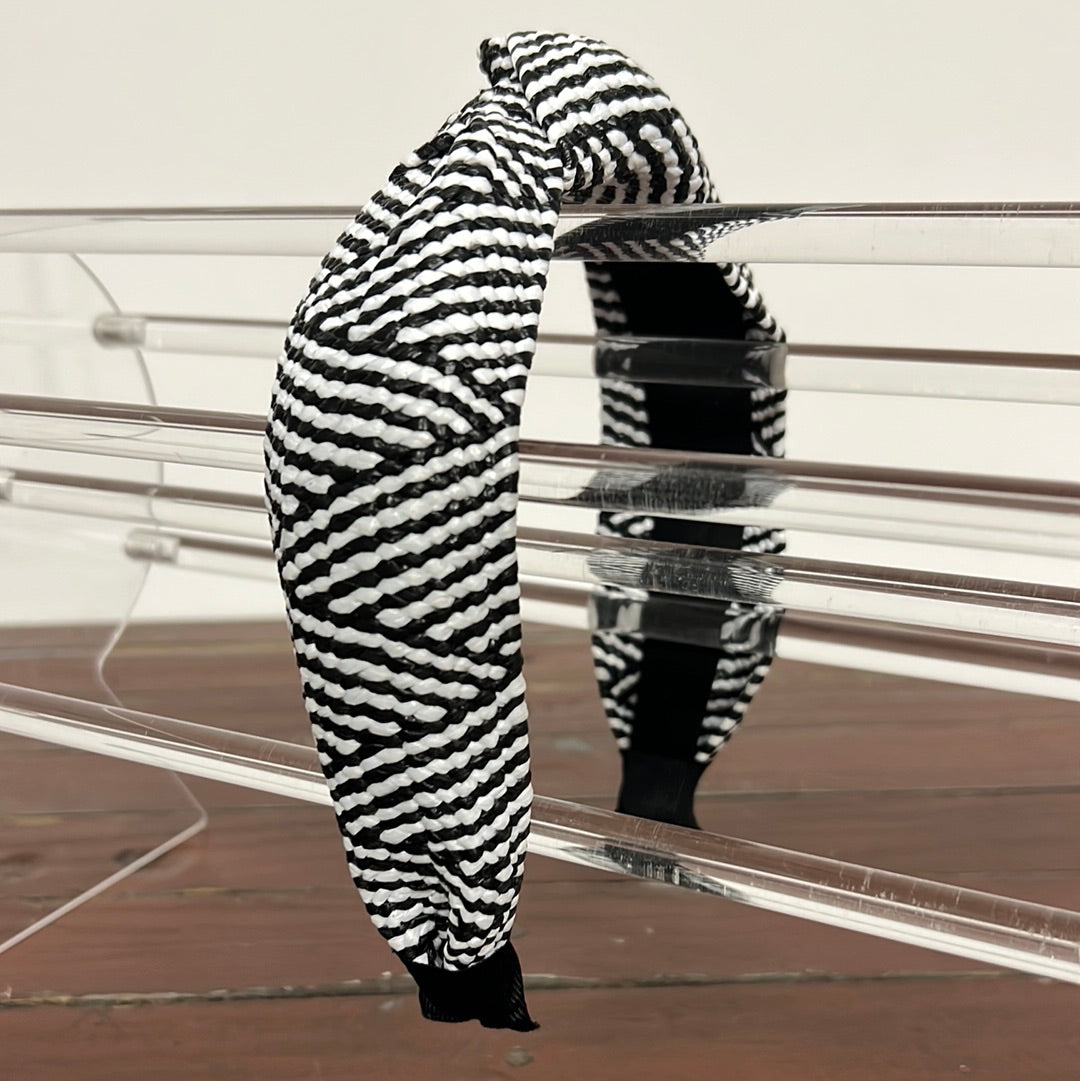 Black/White Woven Headband