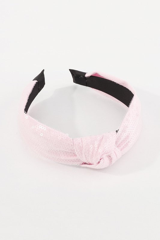 Sparkly Sequin Knot Pink