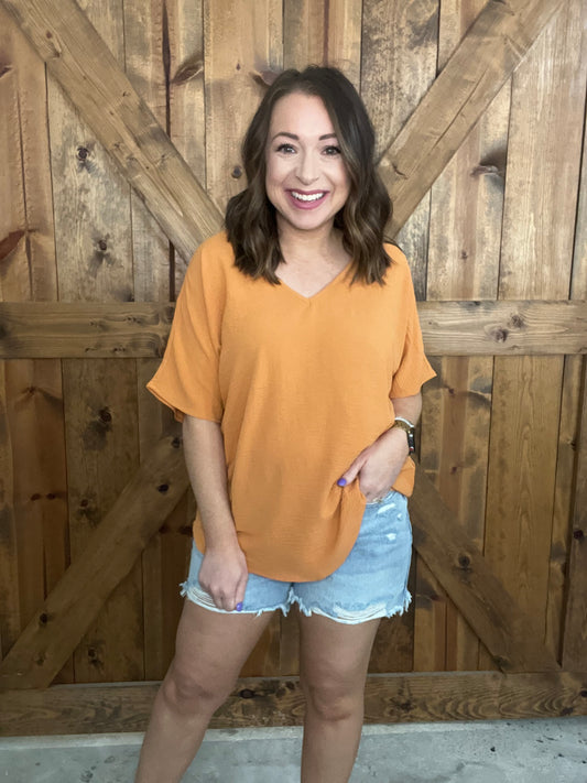 Summer Basic Top - Apricot