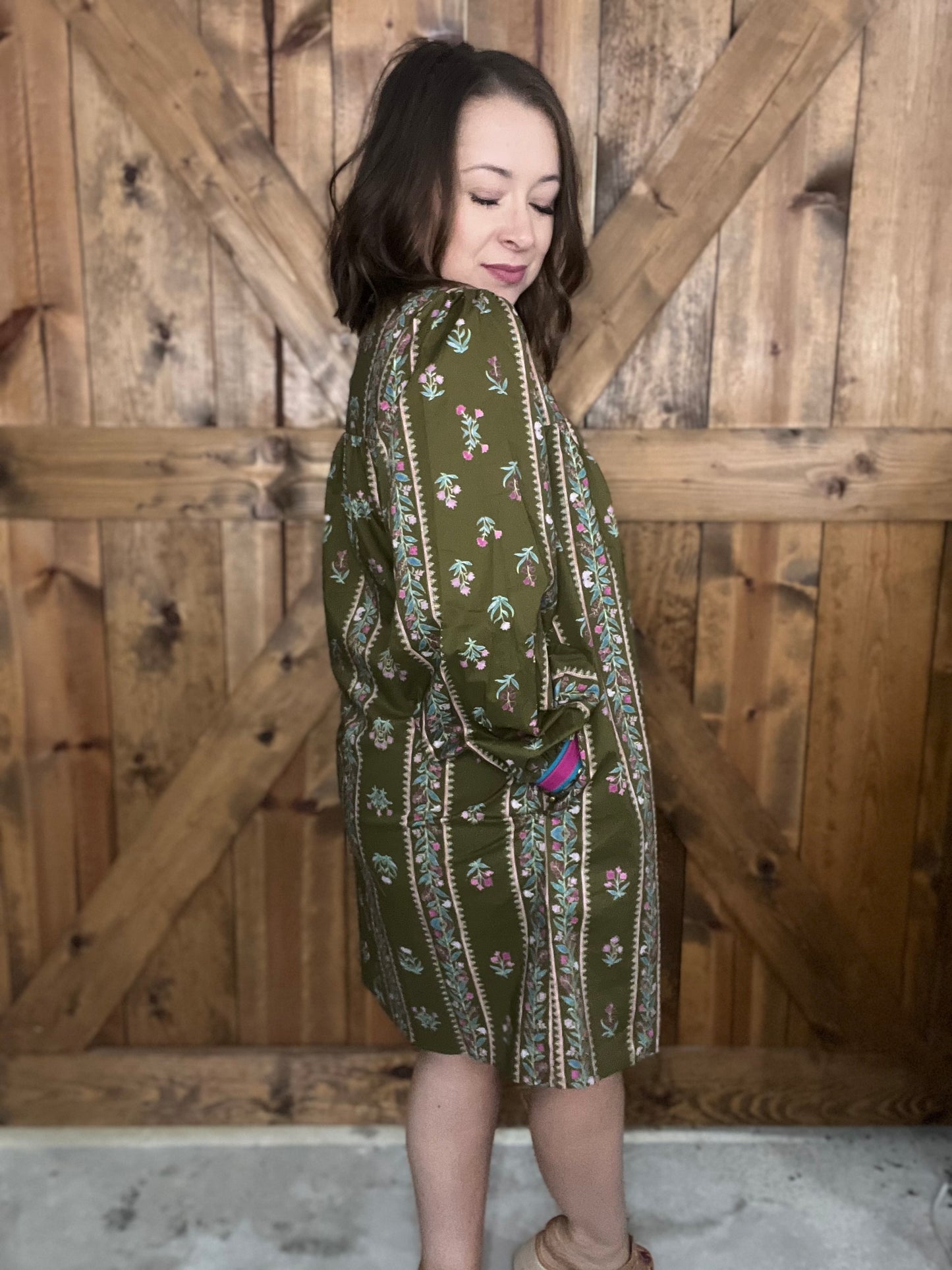 Golden Harvest Dress - Kiwi