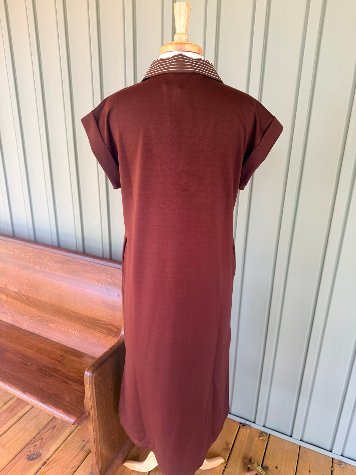 On Repeat Midi Dress - Brown
