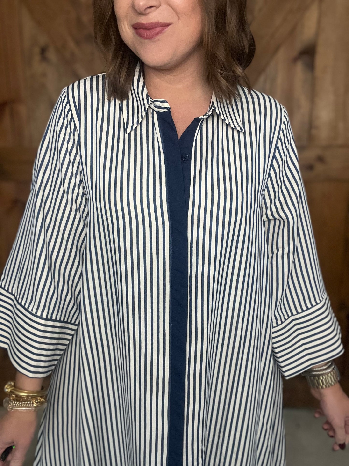 Timeless Charm Dress - Indigo