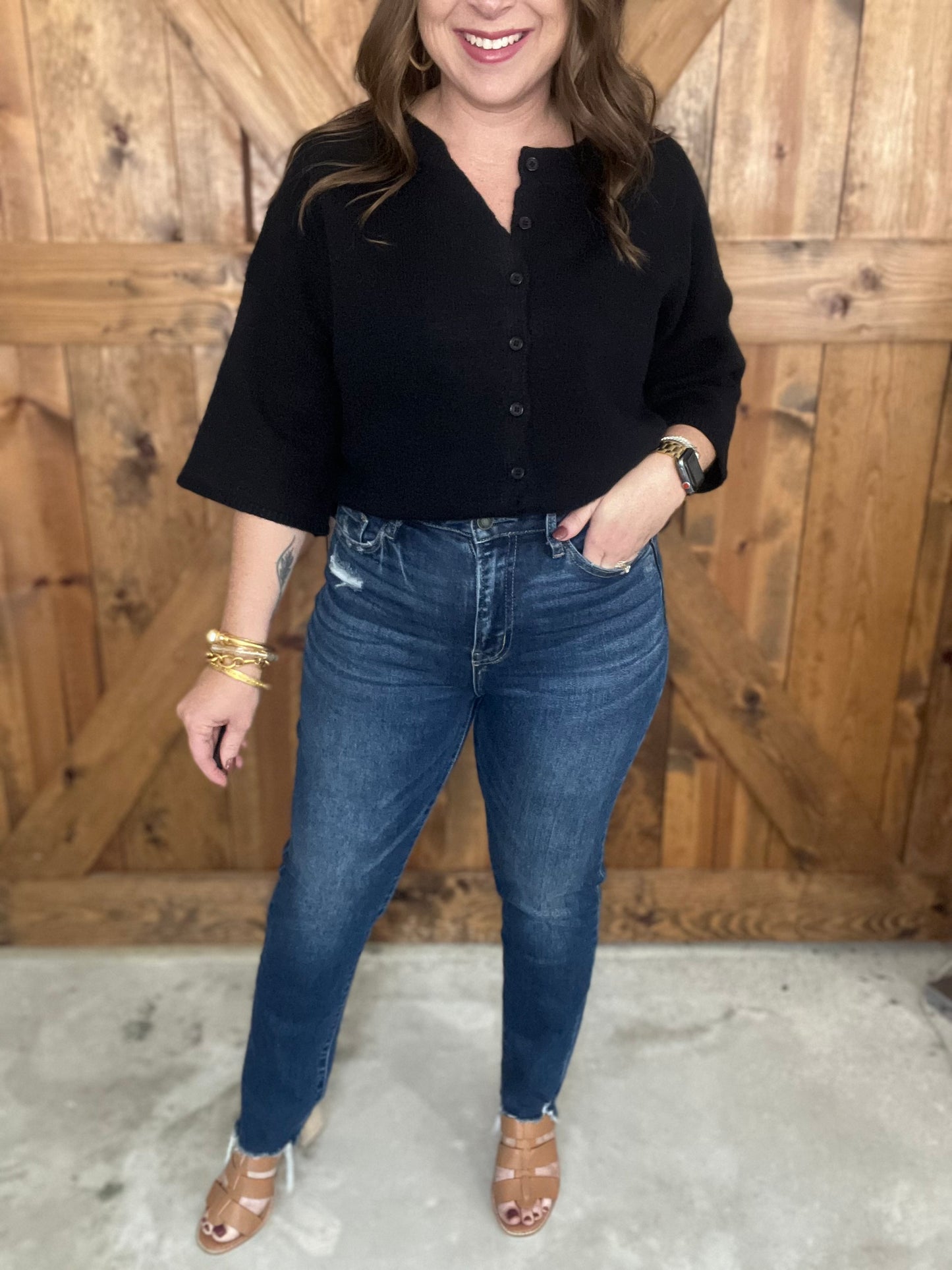 Bohn Straight Leg Step Hem Jeans
