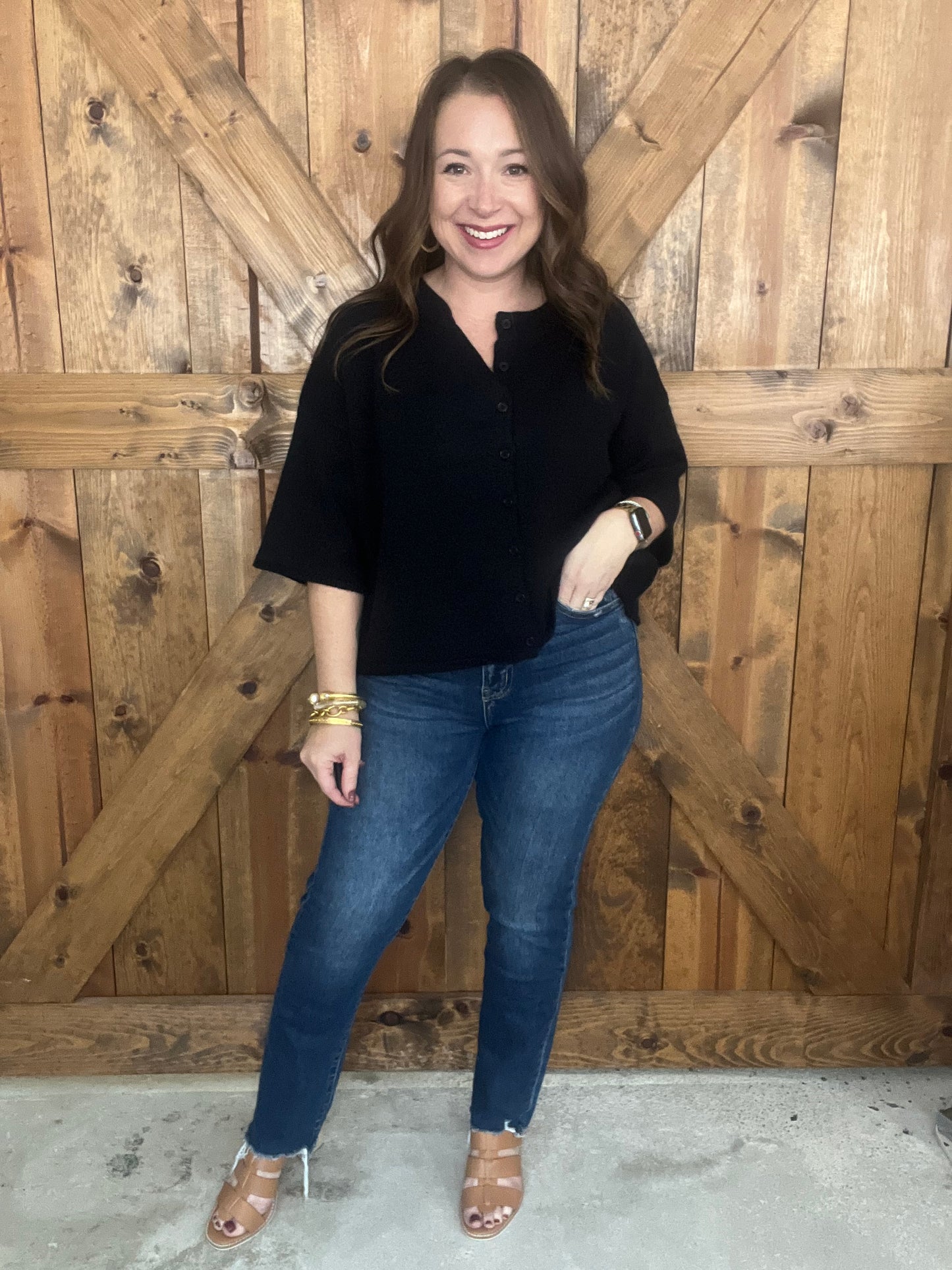 Bohn Straight Leg Step Hem Jeans