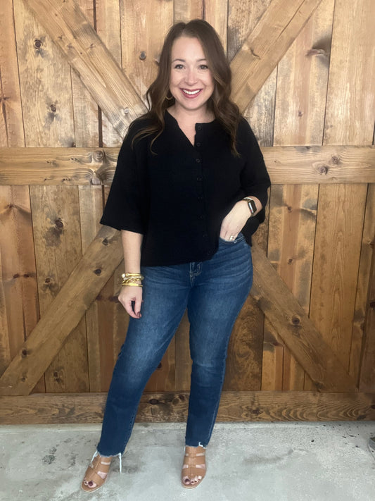 Bohn Straight Leg Step Hem Jeans