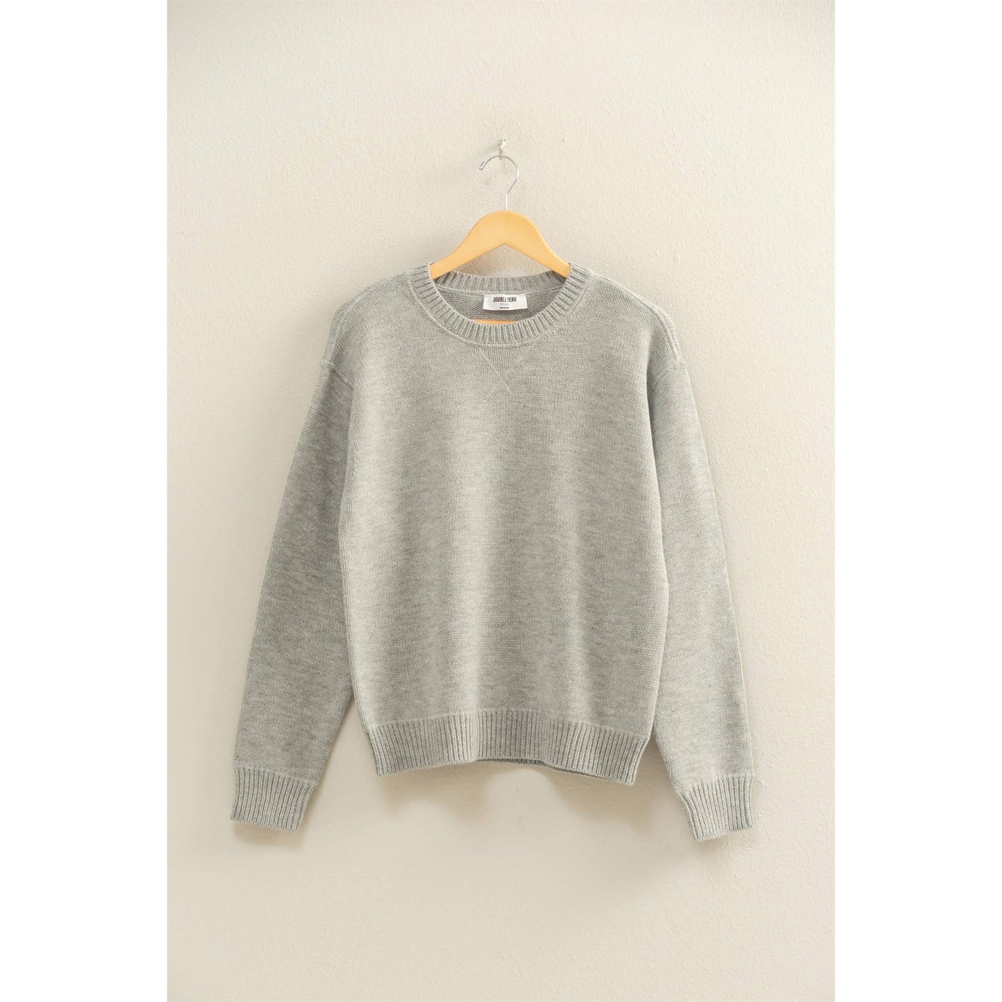 Classic Crew Neck Sweater -H Grey