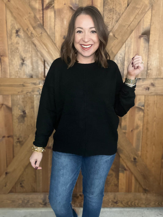 Staple Crewneck Sweater - Black