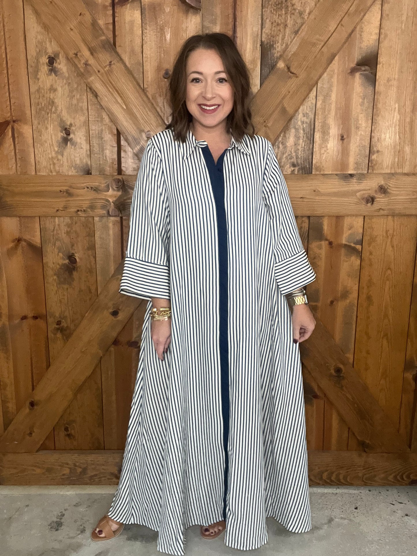 Timeless Charm Dress - Indigo