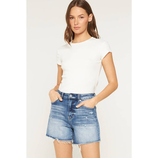 Midday Blue High Rise Shorts