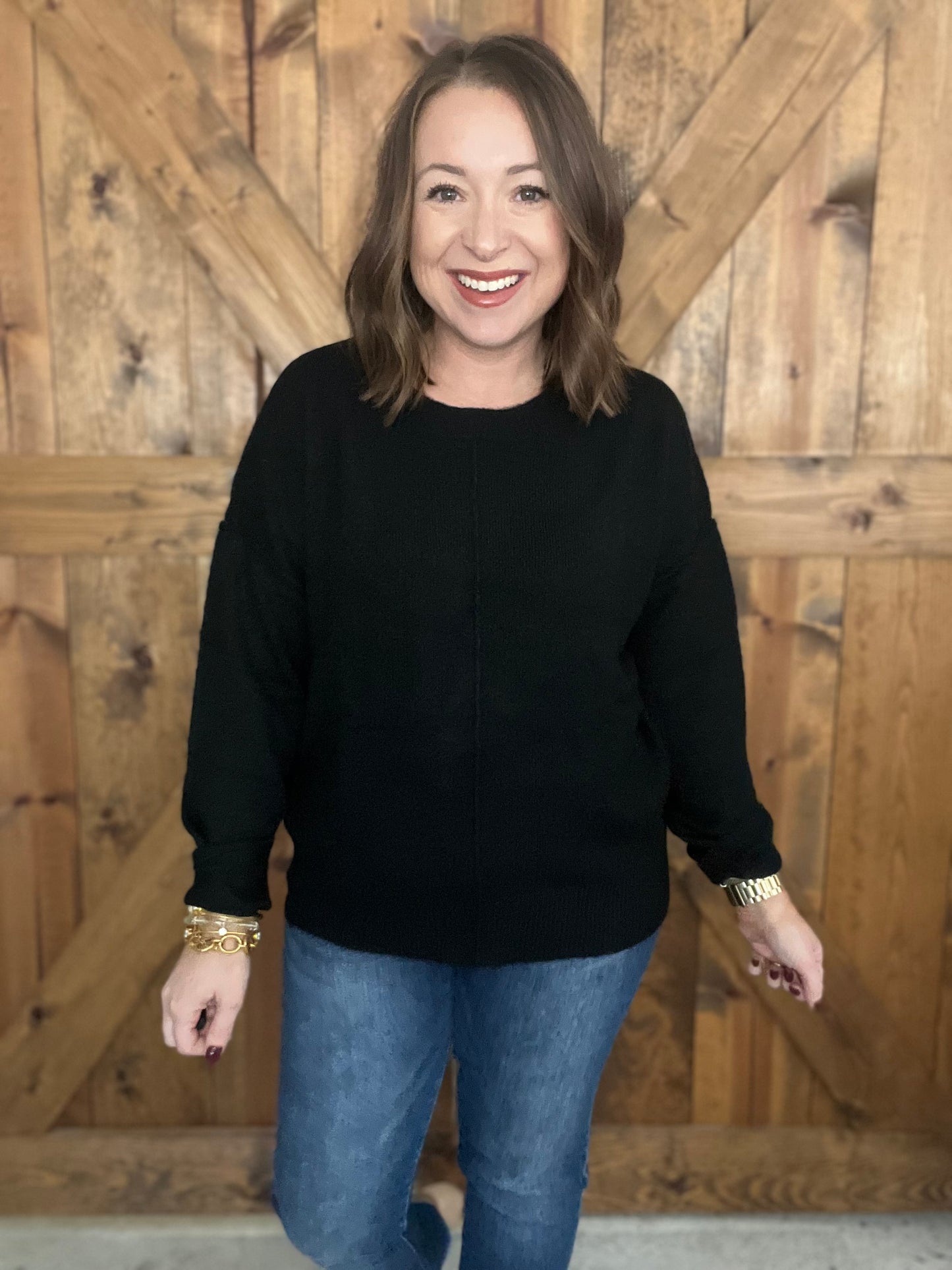 Staple Crewneck Sweater - Black