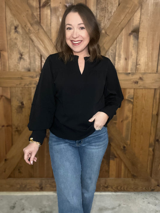 Work Day Top - Black