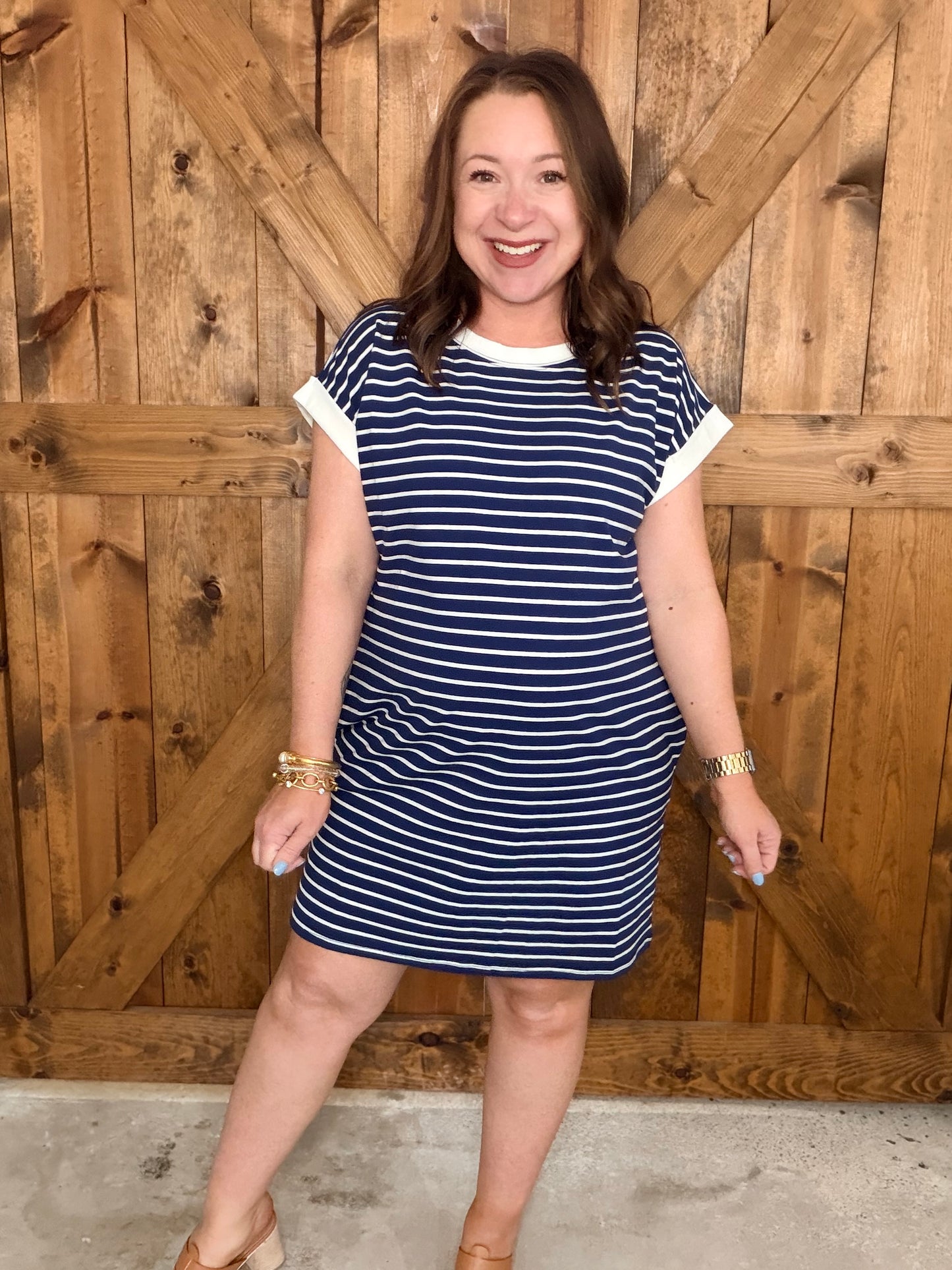 Throw On + Go Dress - Navy