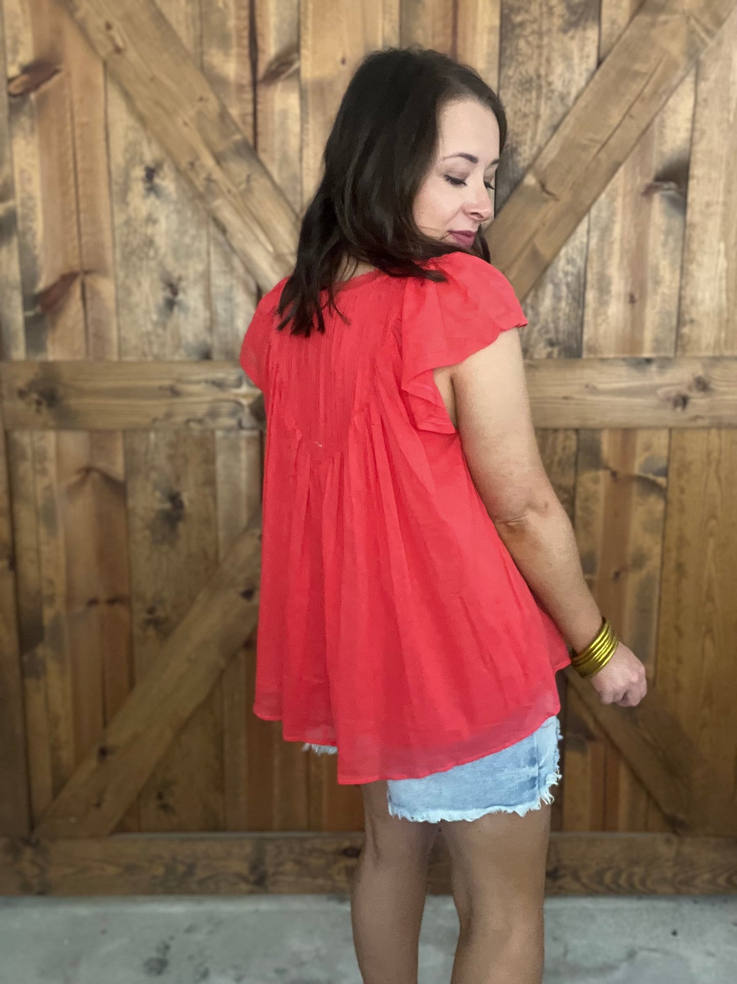 Southern Summer Top - Coral