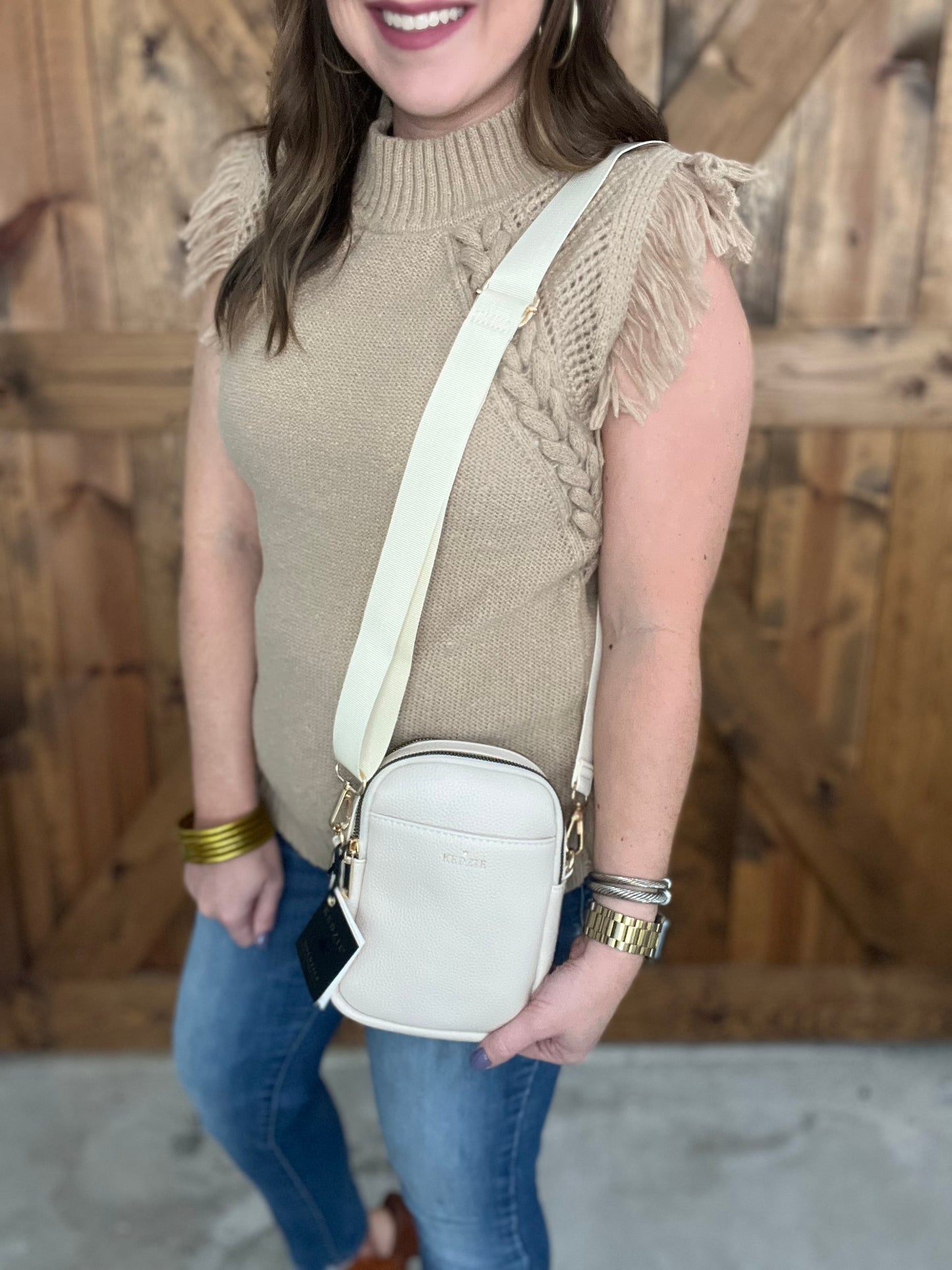 Solstice Convertible Crossbody - Cream