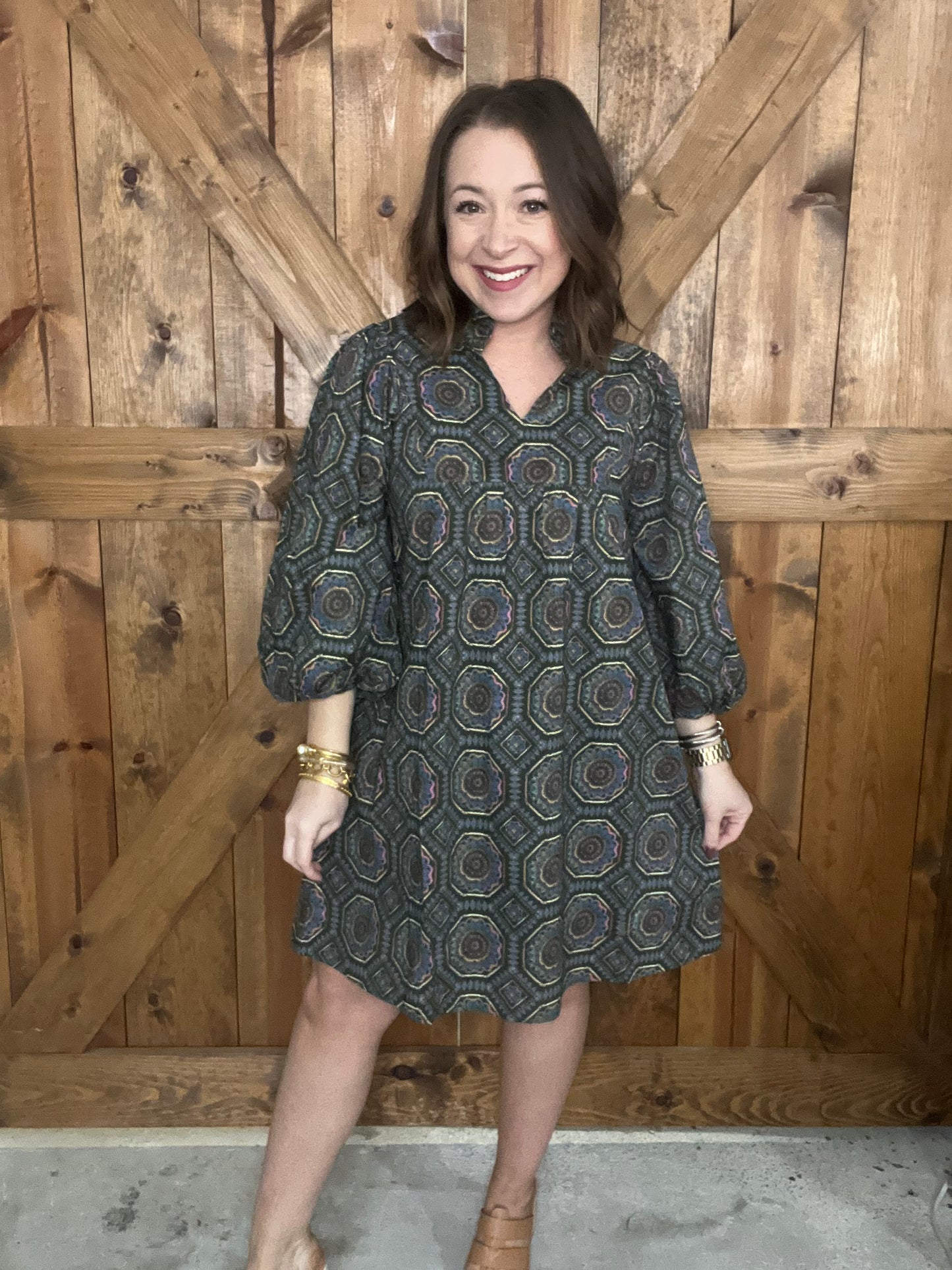 Catch a Glimpse Dress - Olive