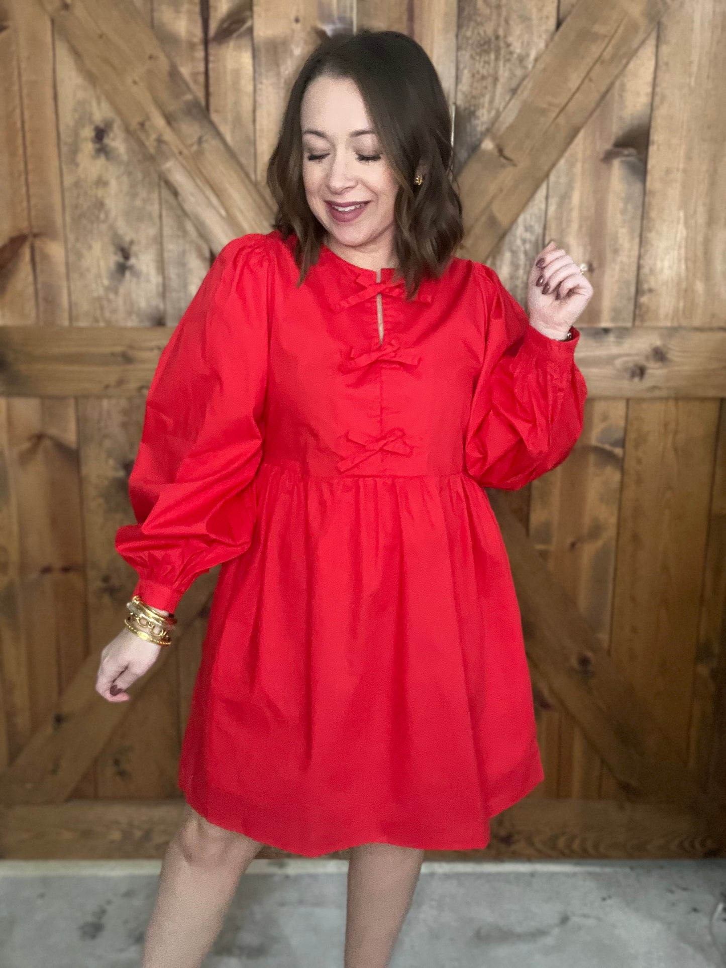 Tied To You Dress - Red