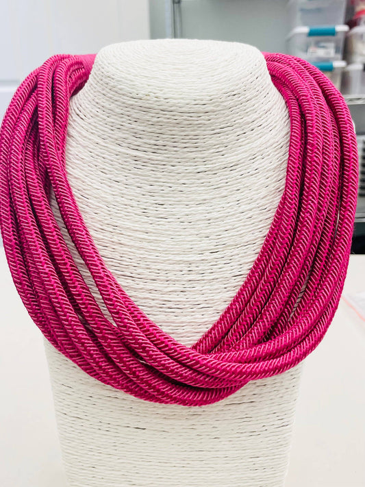 Slub Necklace - Magenta