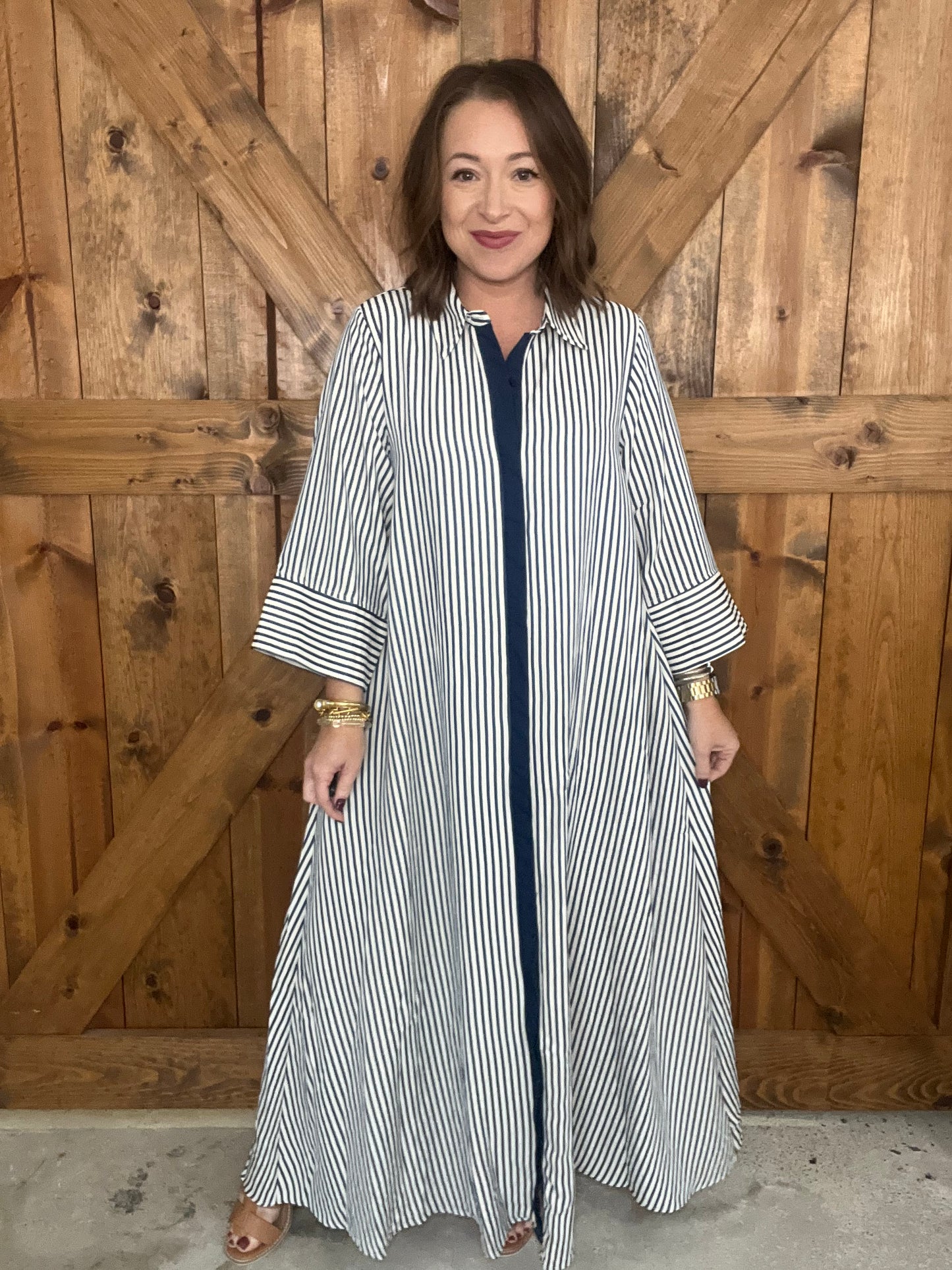 Timeless Charm Dress - Indigo