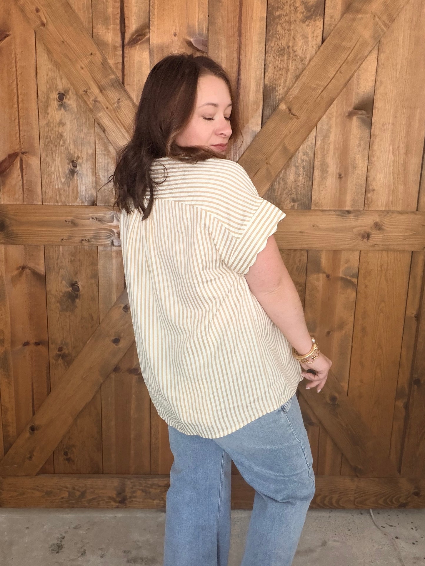 Golden Stripe Top