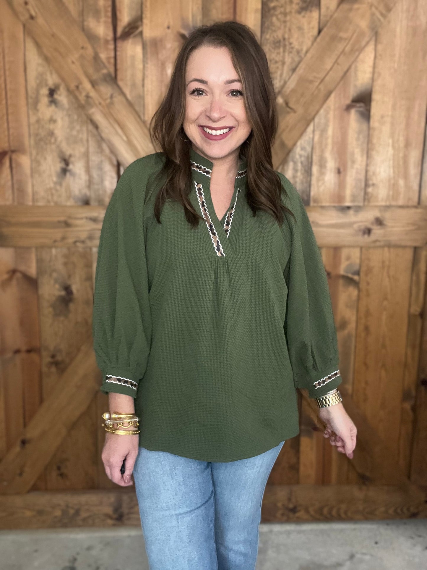 A Touch of Wild Top - Olive