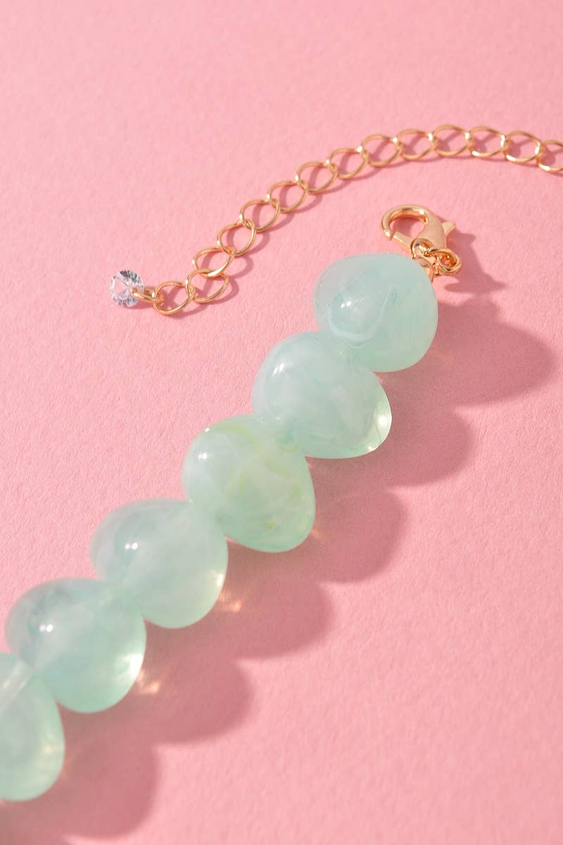 Beaded Necklace - Mint