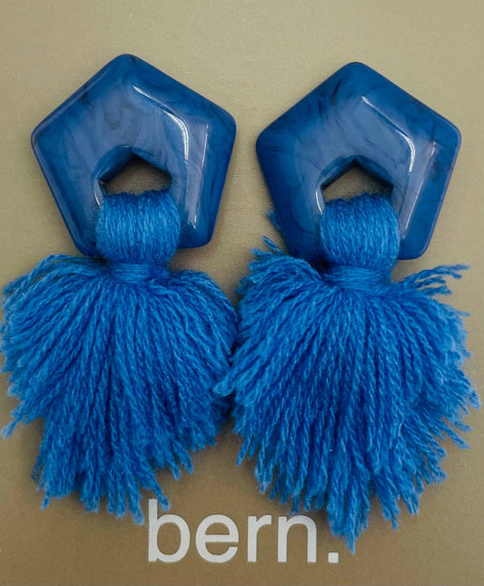 Hex-Fringe Stud (sky blue)