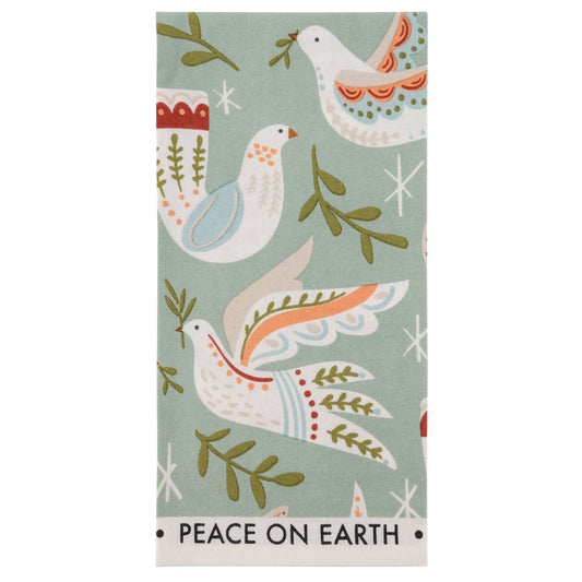 Holiday Shelly Tea Towels: Dove