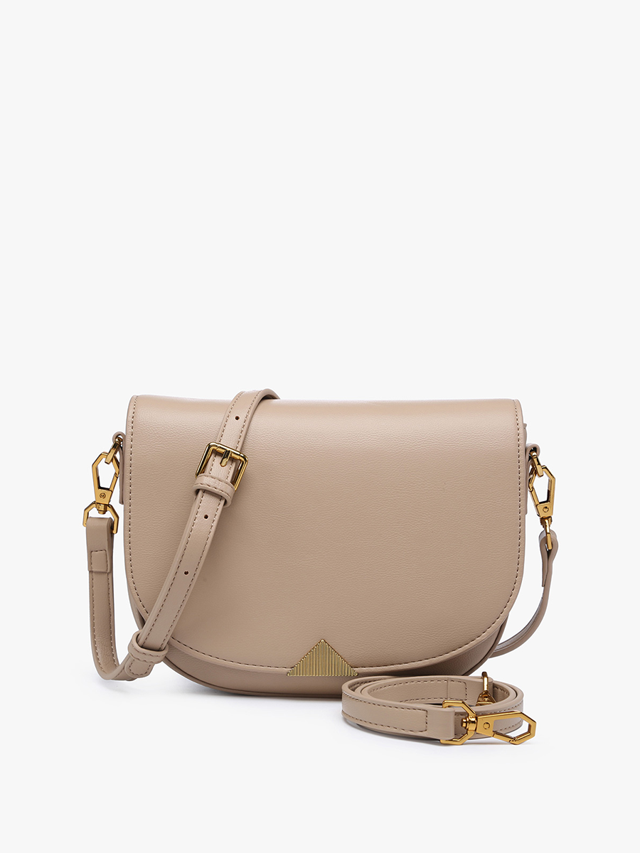 Milan Gold Accent Crossbody - Mocha