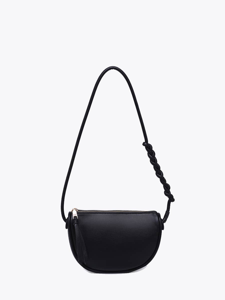 Annaka Half-Moon Shoulder Bag - Black