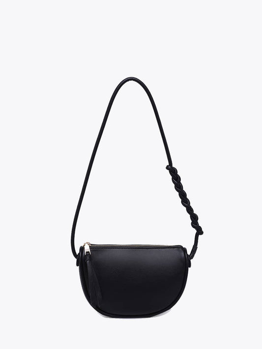 Annaka Half-Moon Shoulder Bag - Black