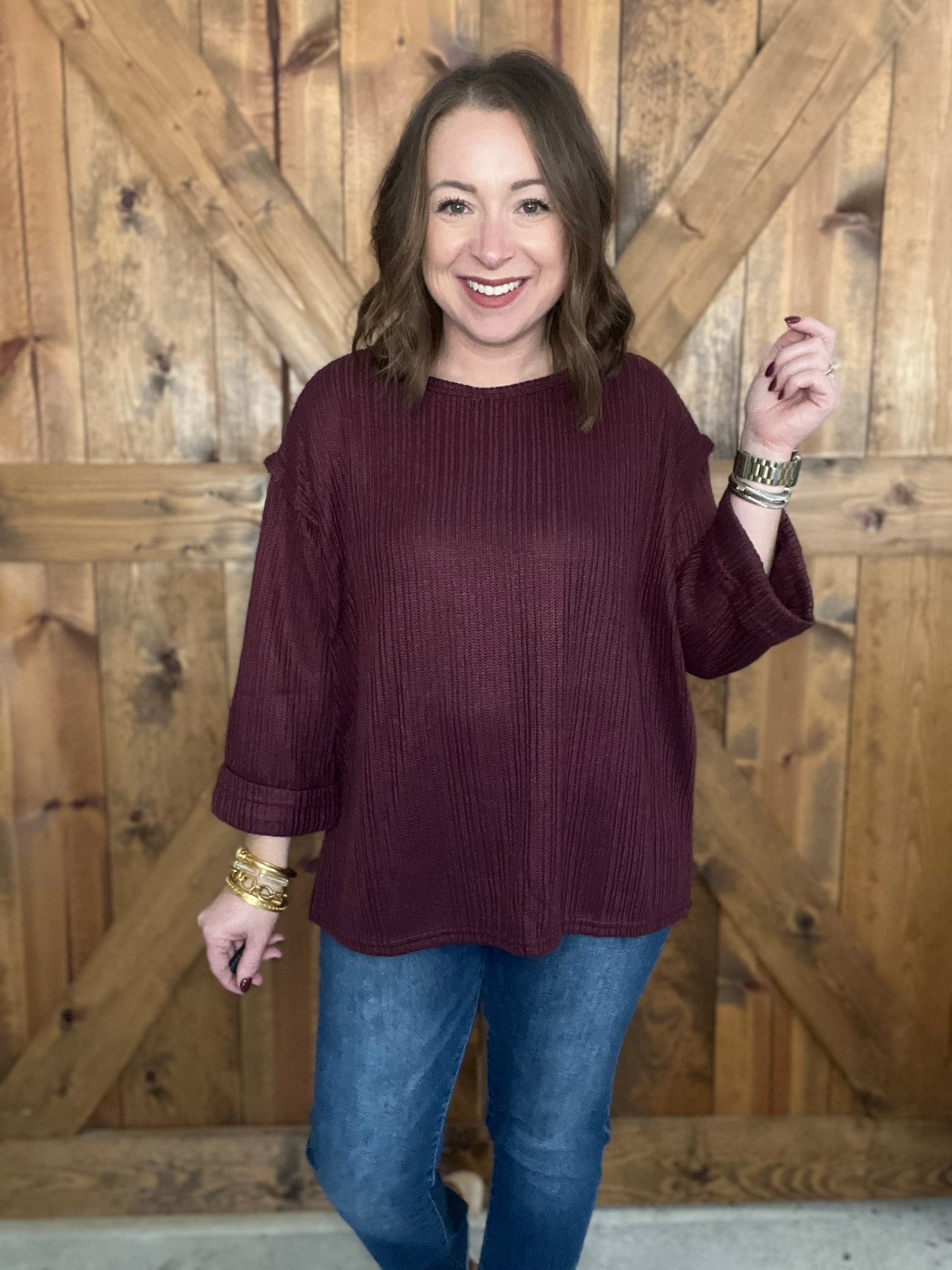 Let The Dust Settle Top - Plum