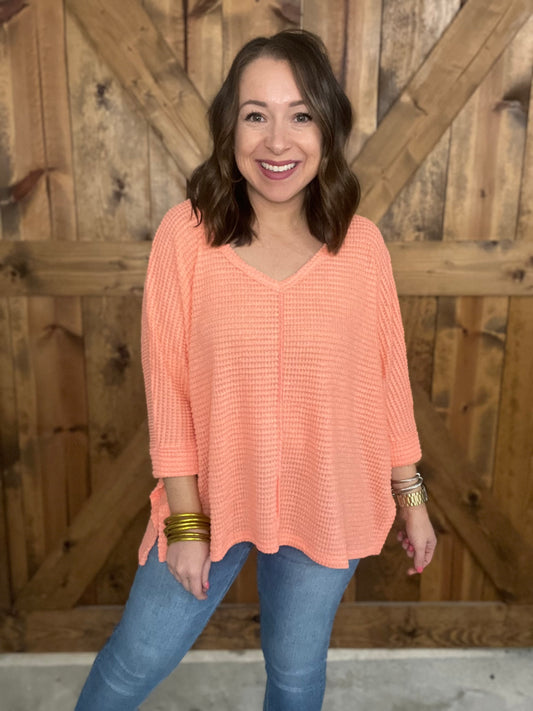 Slide into Style Top - Coral