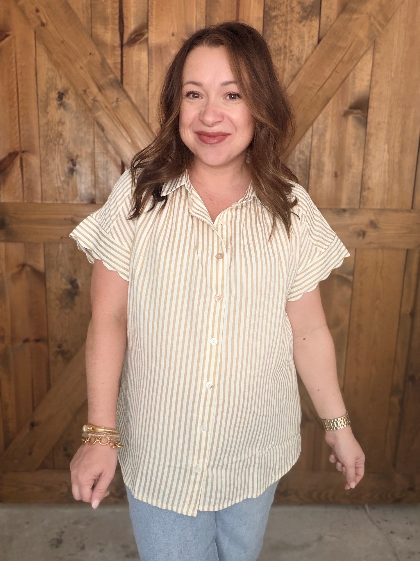 Golden Stripe Top
