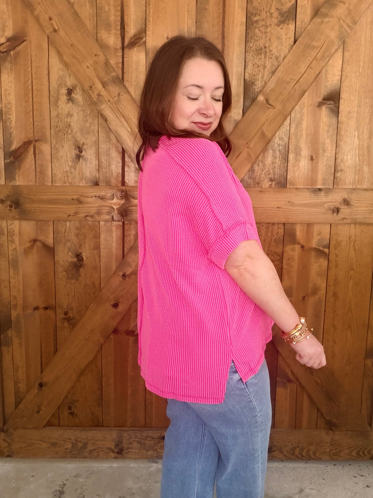 Must Have Basic Top - H.Pink