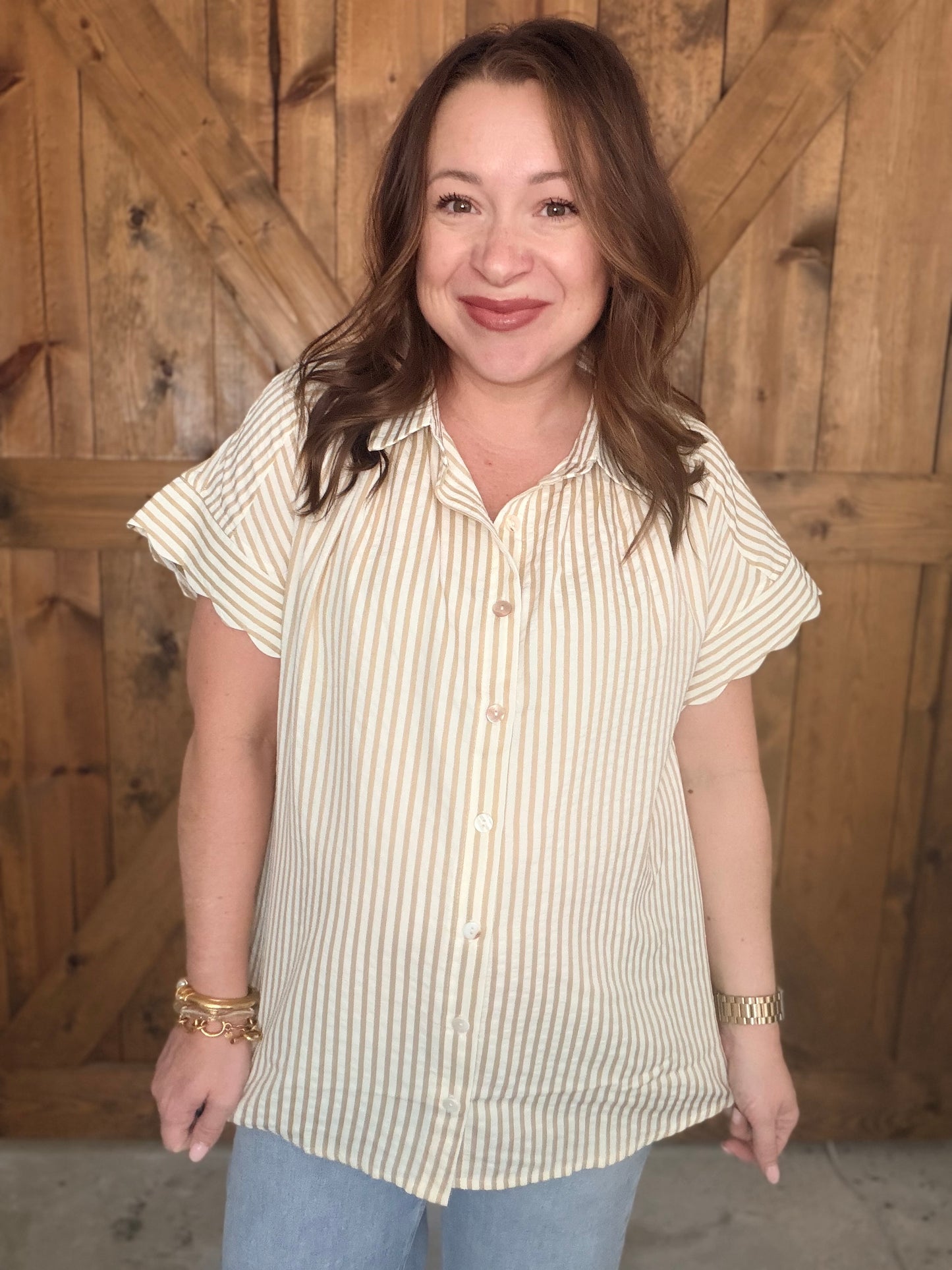 Golden Stripe Top