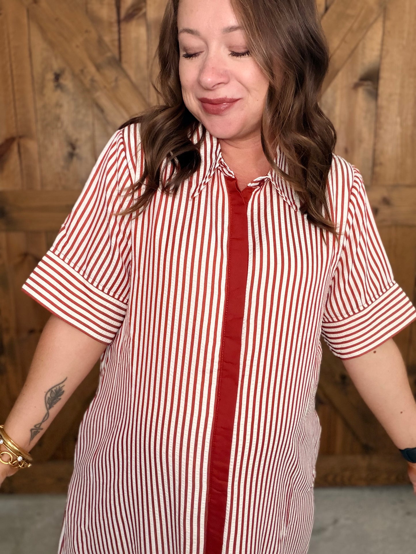 Cedar Stripe Midi Dress
