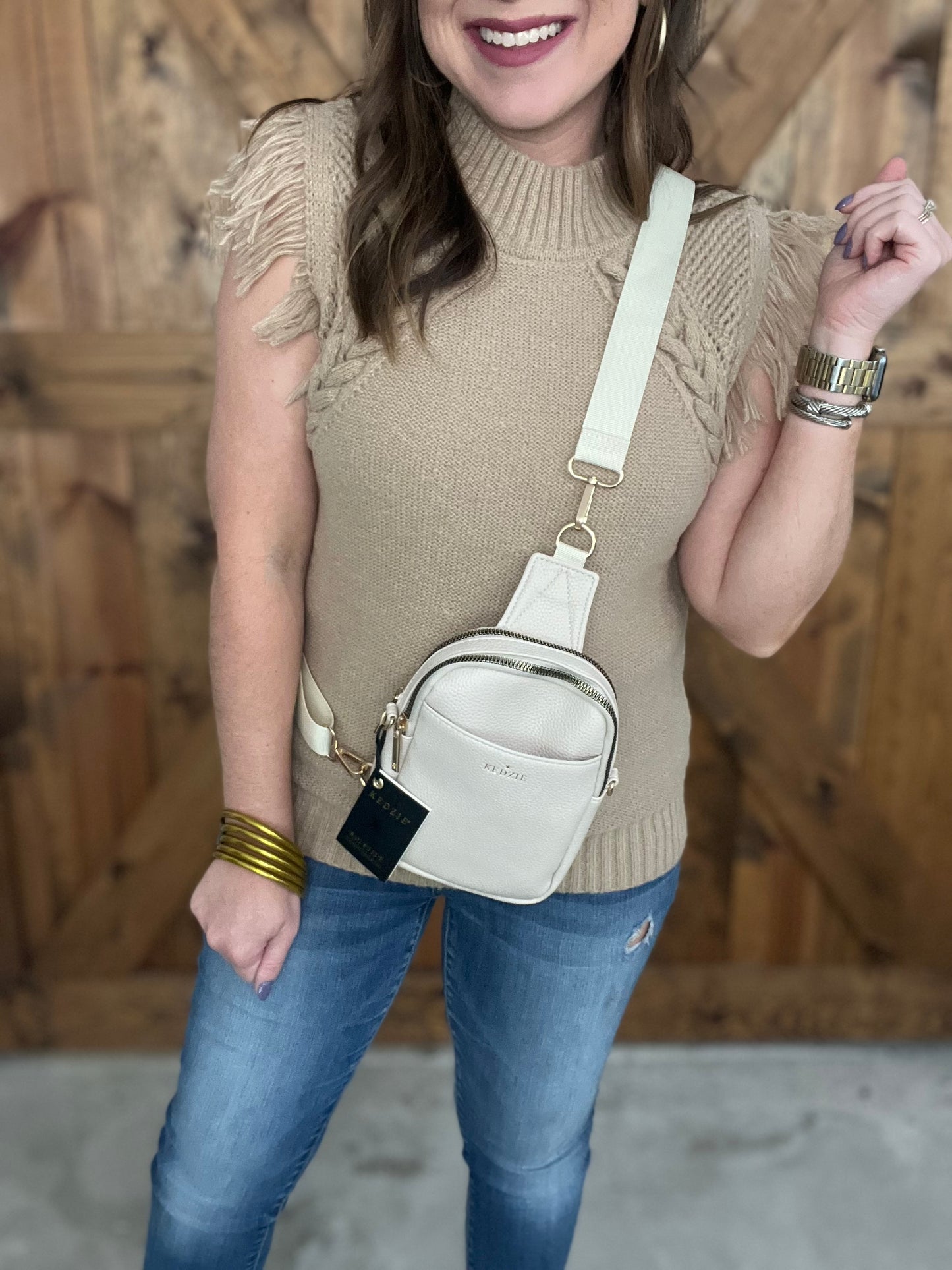 Solstice Convertible Crossbody - Cream