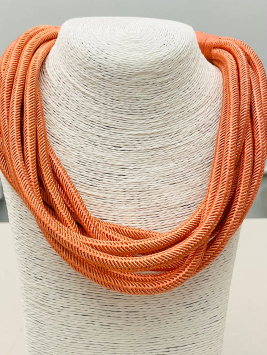 Slub Necklace - Peach