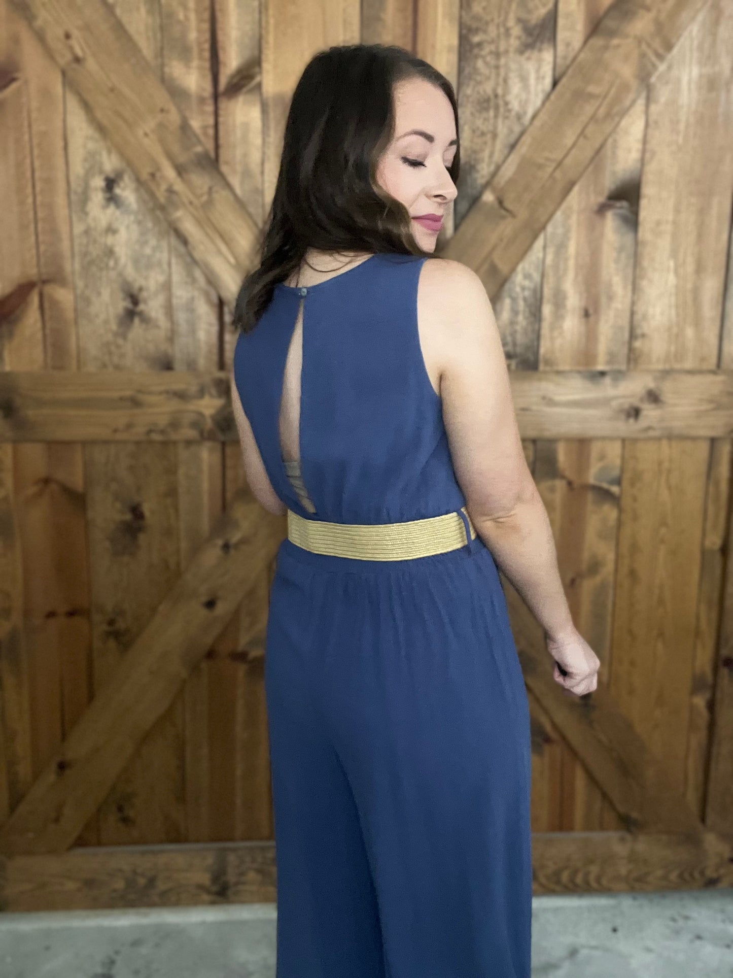 By The Sea Jumpsuit - Navy