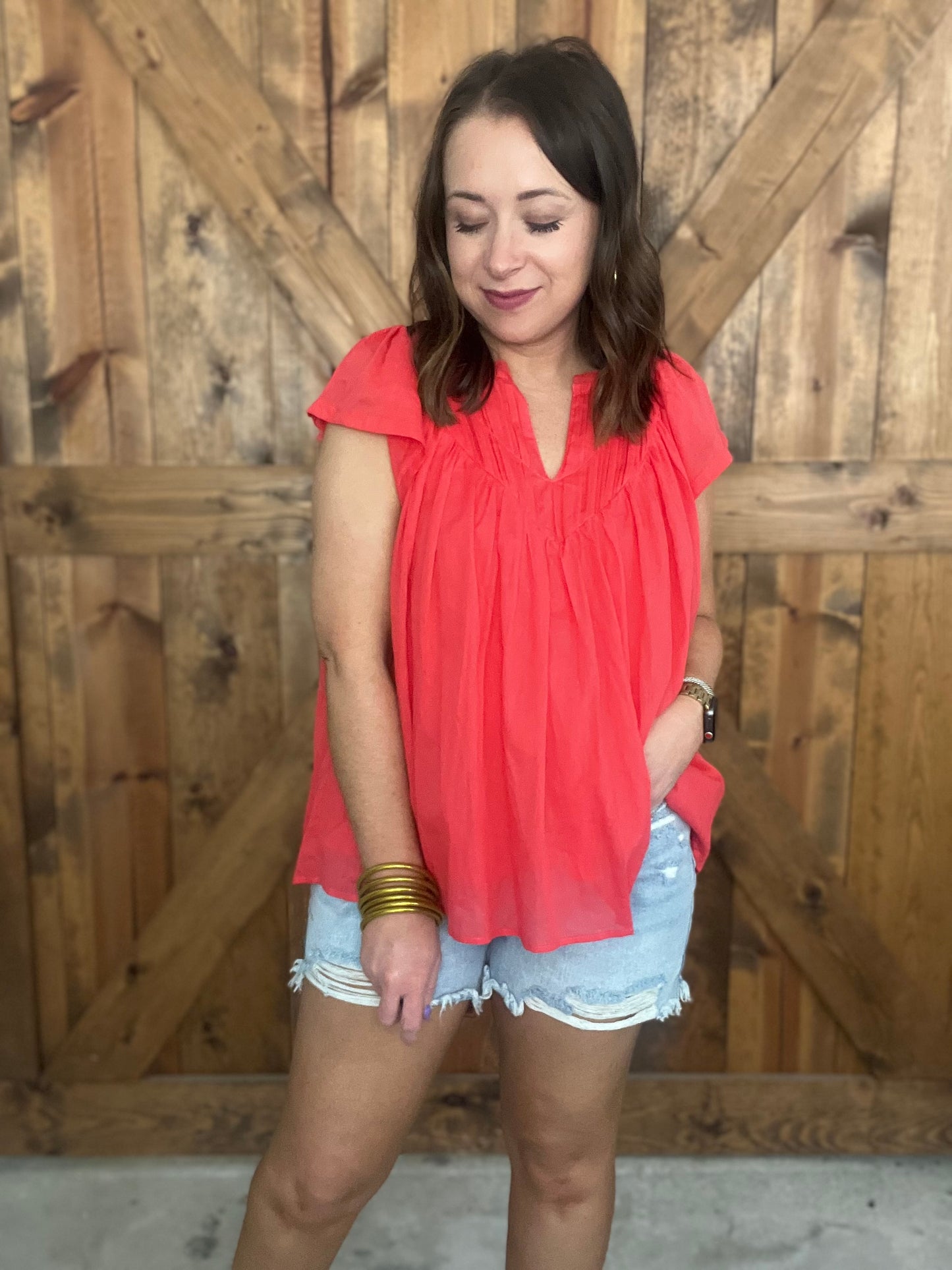 Southern Summer Top - Coral