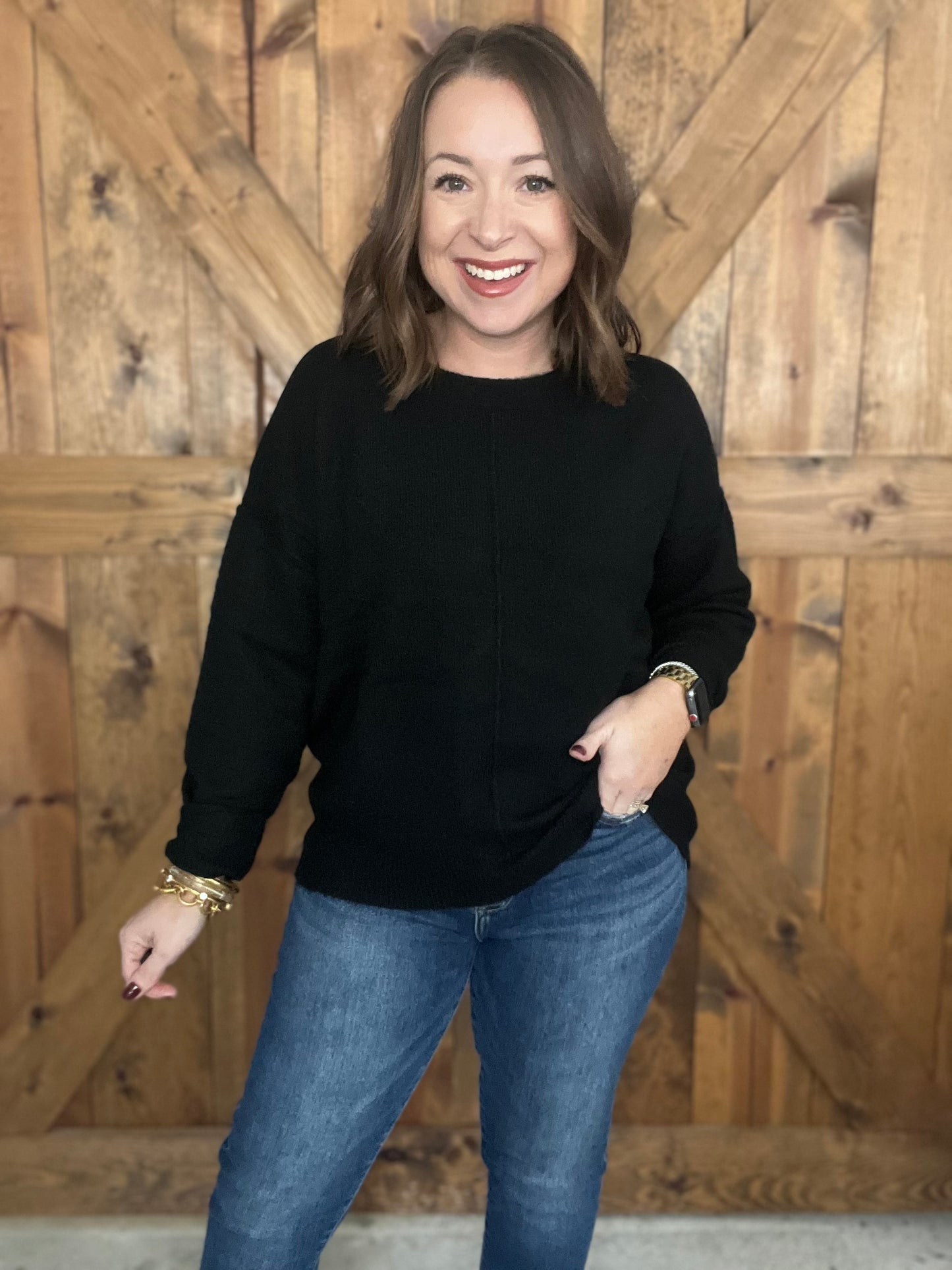 Staple Crewneck Sweater - Black