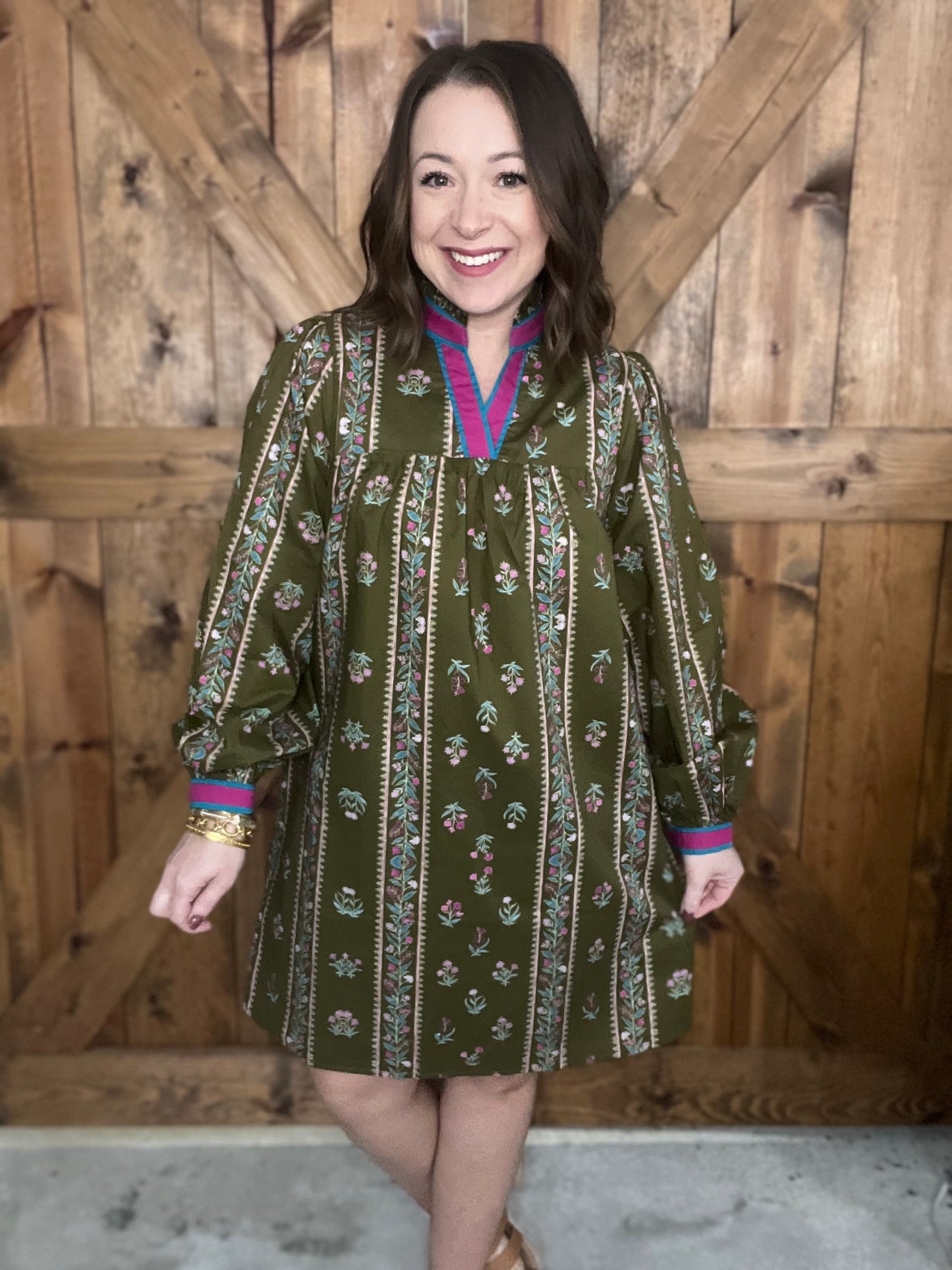 Golden Harvest Dress - Kiwi