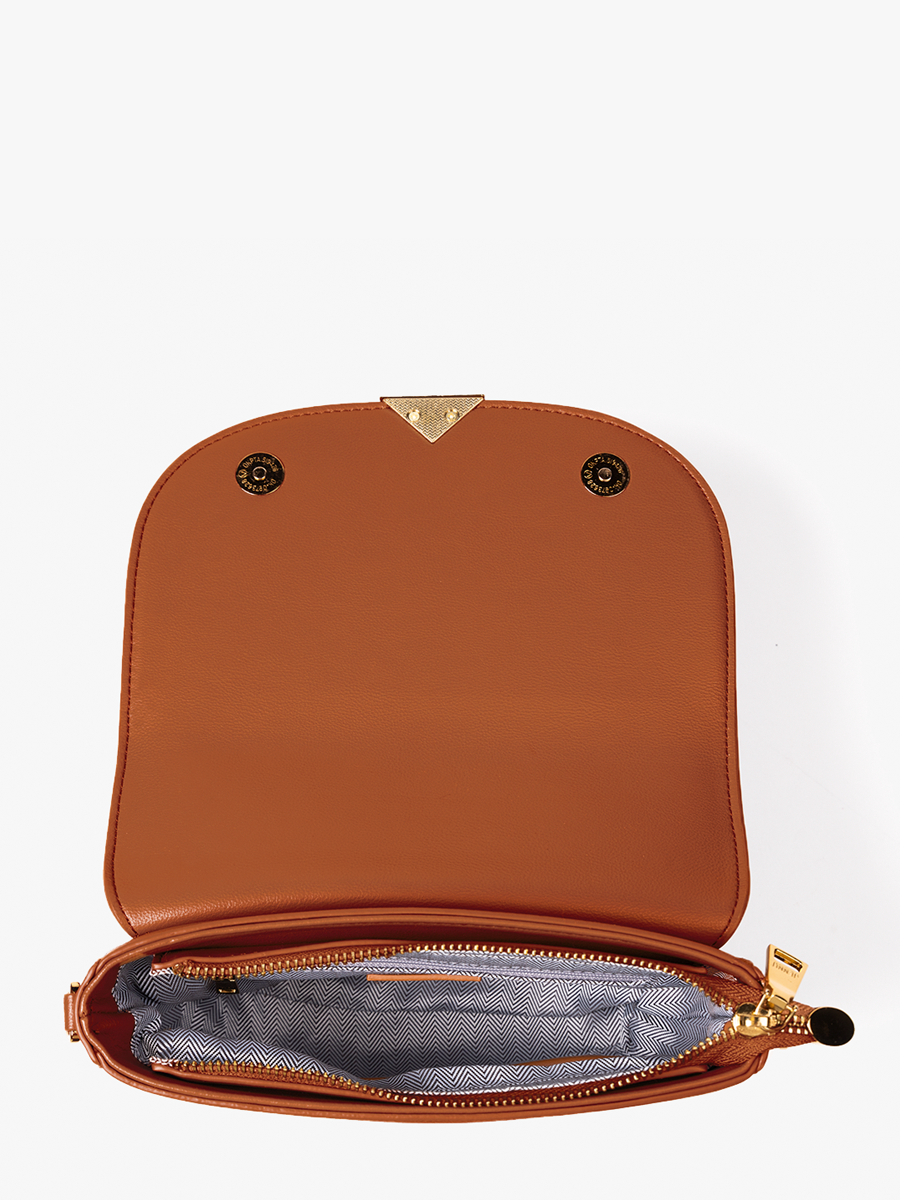 Milan Gold Accent Crossbody - Brown
