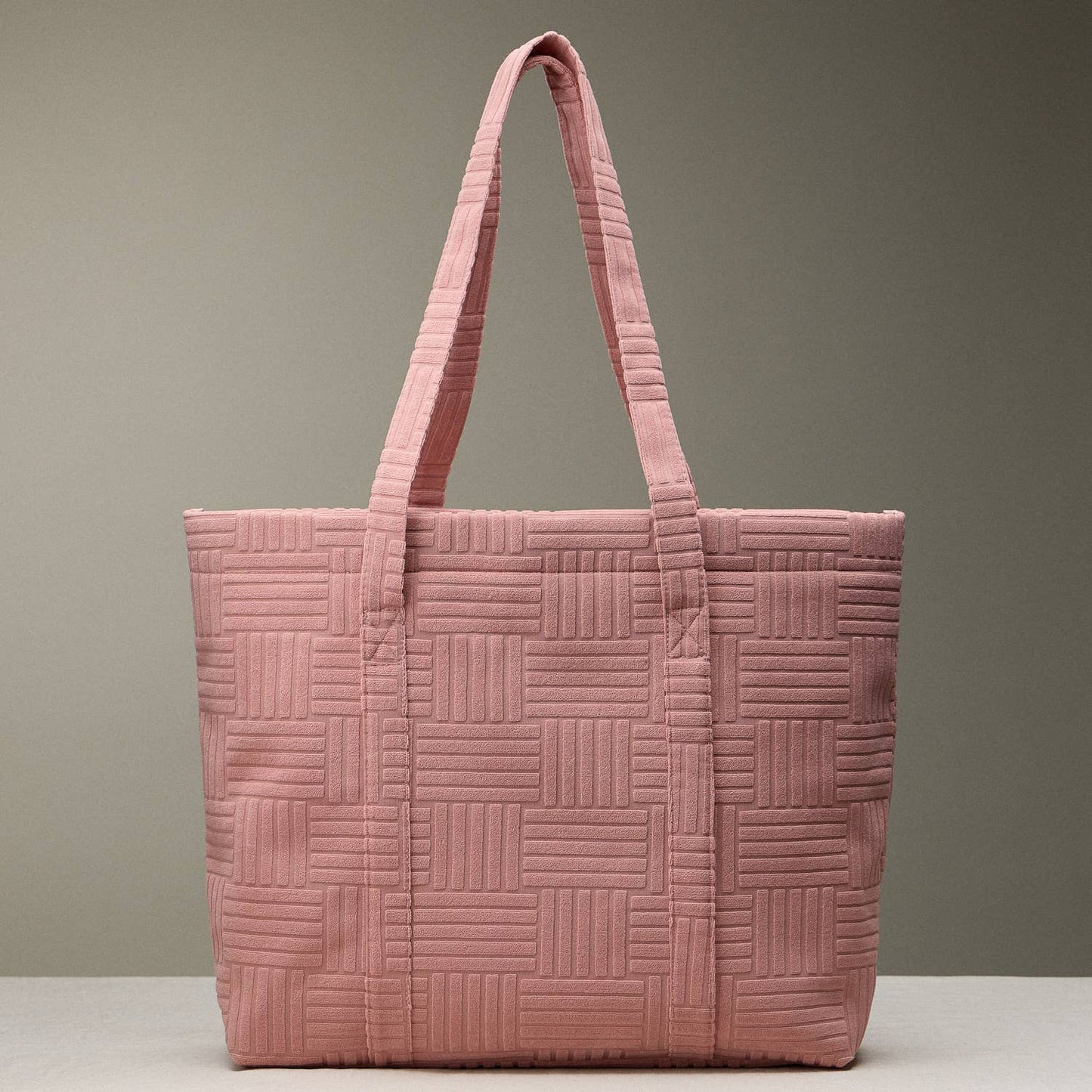 Quilted Tote Bag Dusty Pink