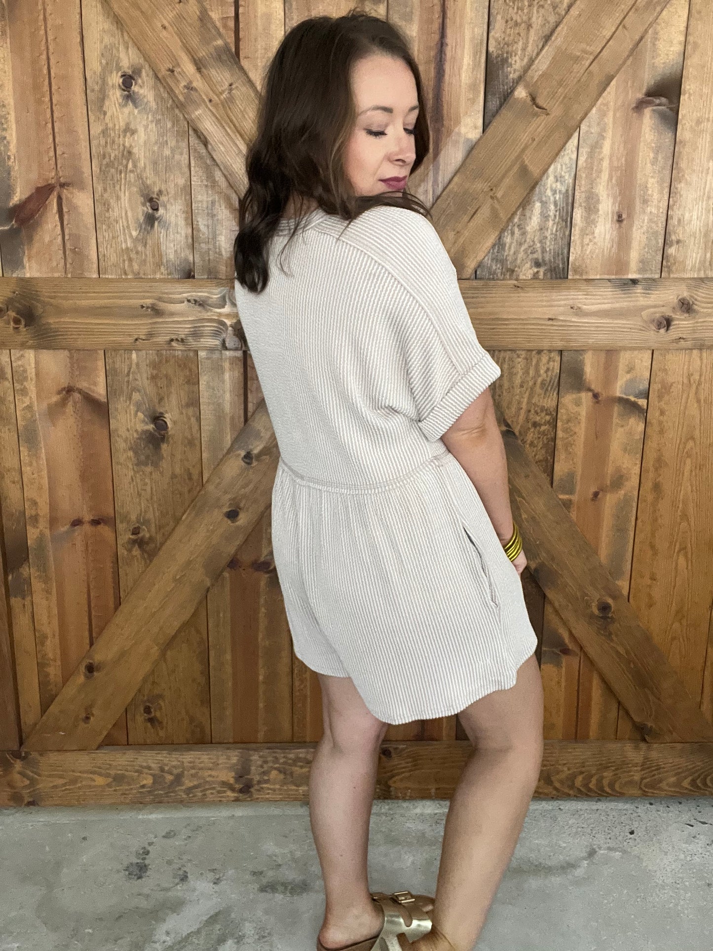 Summertime Cool Romper - Oatmeal