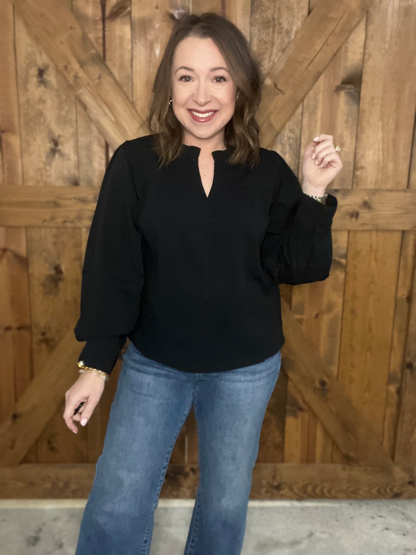 Work Day Top - Black