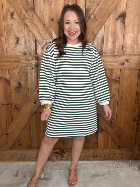 Straight Away Dress - Hunter Green