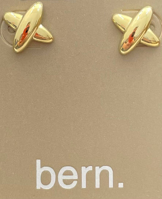 Gold CrissCross Stud