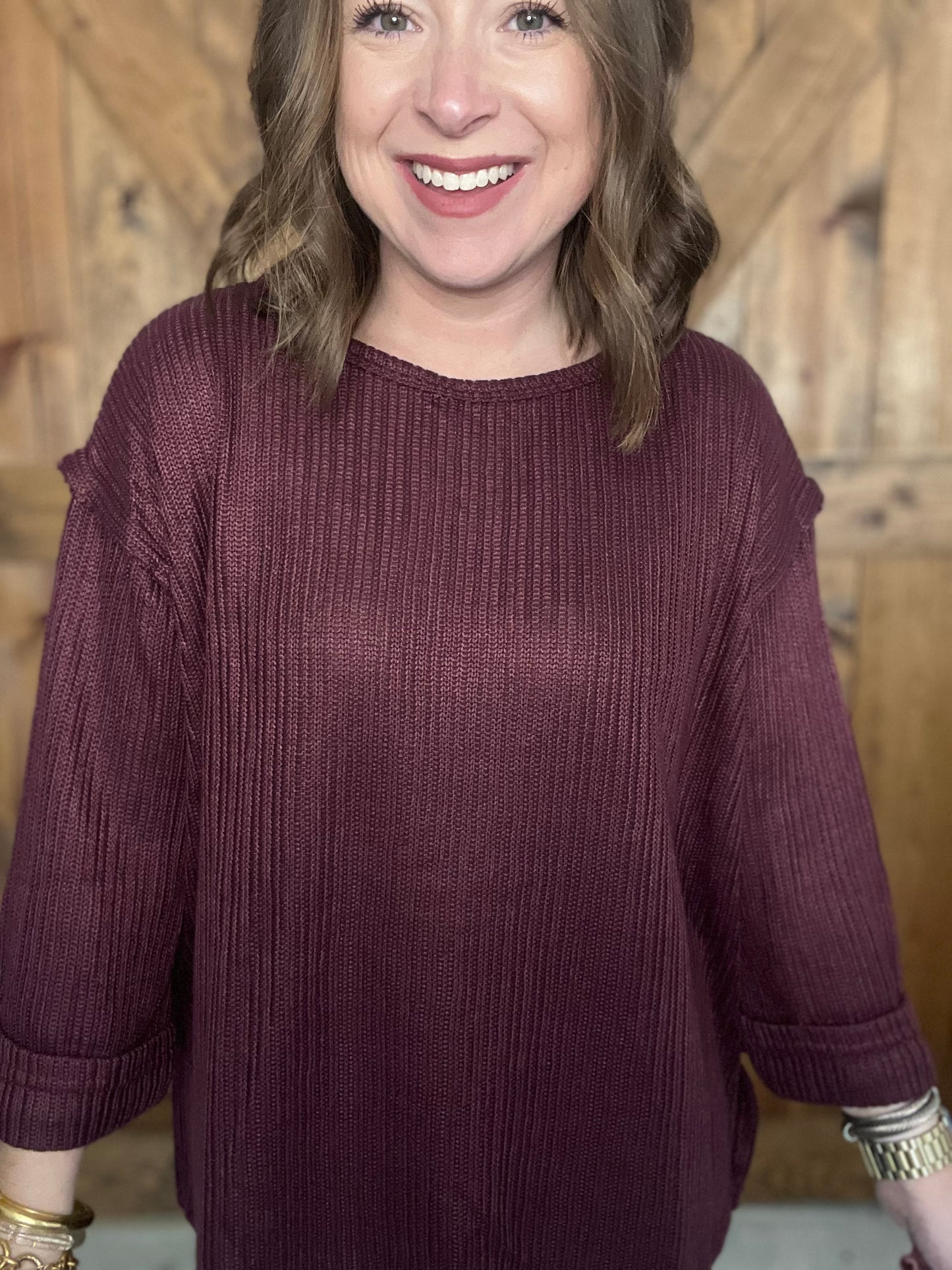 Let The Dust Settle Top - Plum