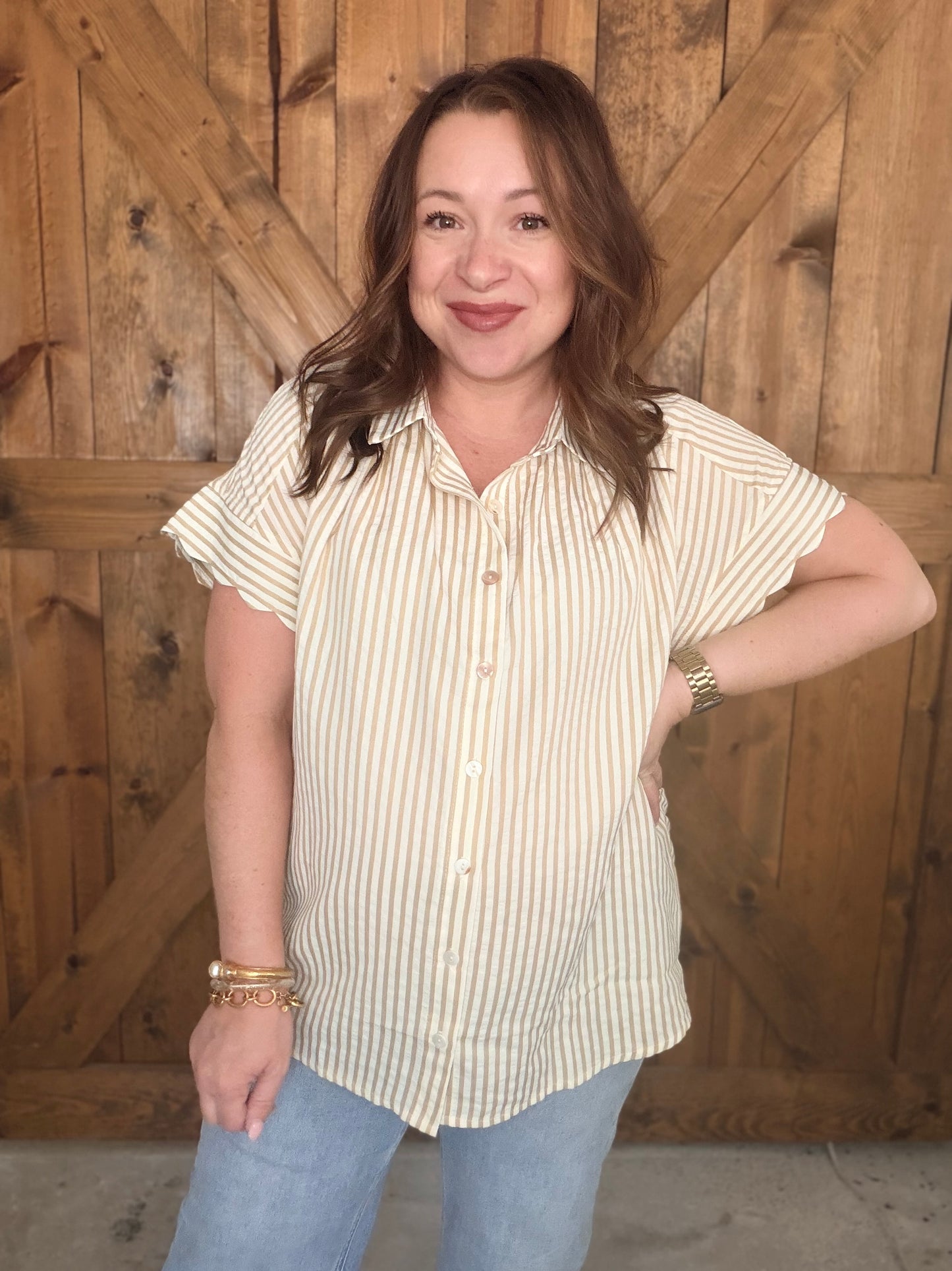 Golden Stripe Top